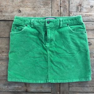 Vineyard Vines green corduroy skirt